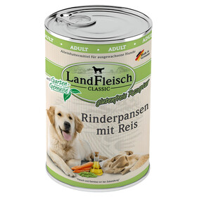 Abbildung LandFleisch Classic Rinderpansen mit Reis & Gartengemse 400 g - 6 Stck