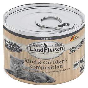 Abbildung LandFleisch Kitten Pastete Rind & Geflgelkomposition 195 g - 6 Stck