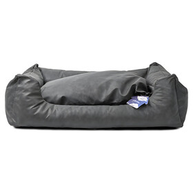 Abbildung Lets Sleep Sweet Dreams Hundebett mit Kissen anthrazit