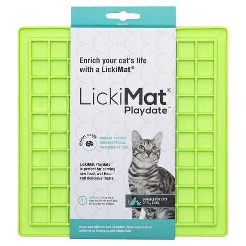 LickiMat Playdate Cat green
