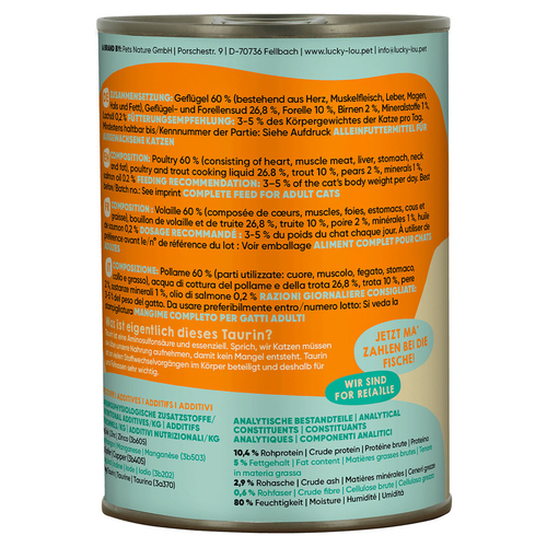 weitere Abbildung Lucky Lou Lifestage Adult Geflgel & Forelle 400 g