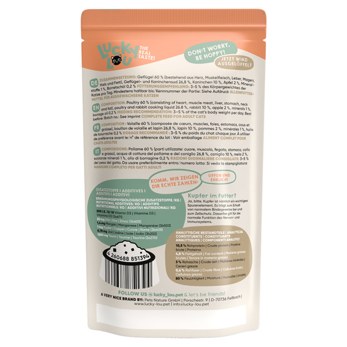 weitere Abbildung Lucky Lou Lifestage Adult Geflgel & Kaninchen 125 g