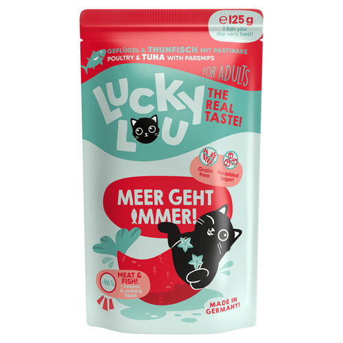 Produktbild von Lucky Lou Adult Geflügel & Thunfisch Nassfutter für Katzen - 16 x 125 g