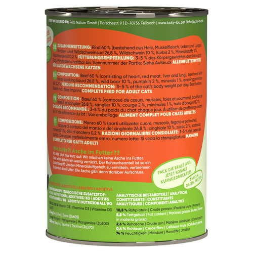 weitere Abbildung Lucky Lou Lifestage Adult Rind & Wildschwein 400 g