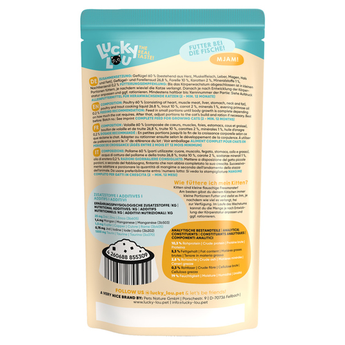 weitere Abbildung Lucky Lou Lifestage Kitten Geflgel & Forelle 125 g