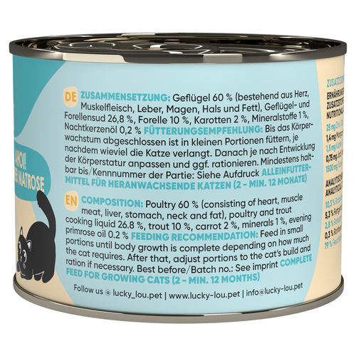 weitere Abbildung Lucky Lou Lifestage Kitten Geflgel & Forelle 200 g
