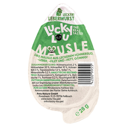 weitere Abbildung Lucky Lou Musle Leberwurst 28 g