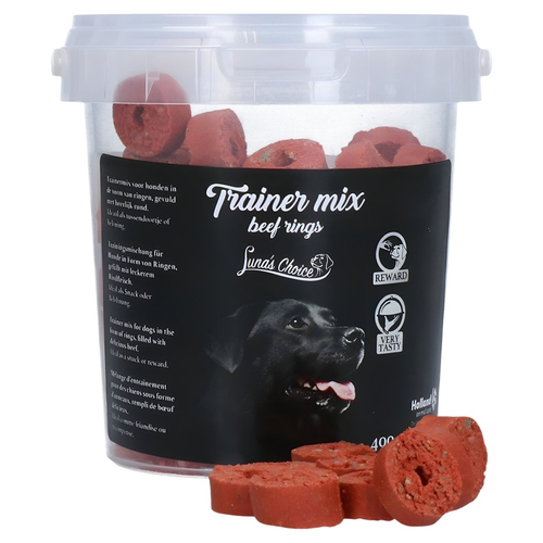 Lunas Choice Hundesnack Trainer Mix Rinderringe 400 g