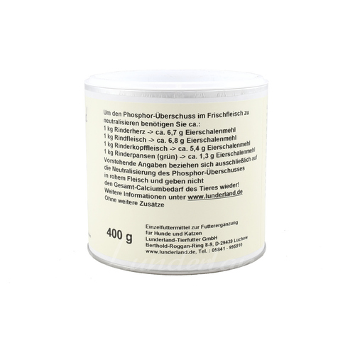 weitere Abbildung Lunderland Bio-Eierschalenmehl 400 g fr Katzen
