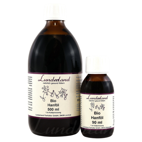 Lunderland Bio-Hanföl 90 ml für Hunde