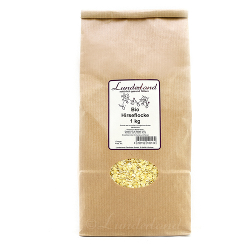 Lunderland Bio-Hirseflocke 1 kg für Hunde
