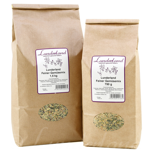Lunderland Feiner Gemüsemix 750 g für Hunde