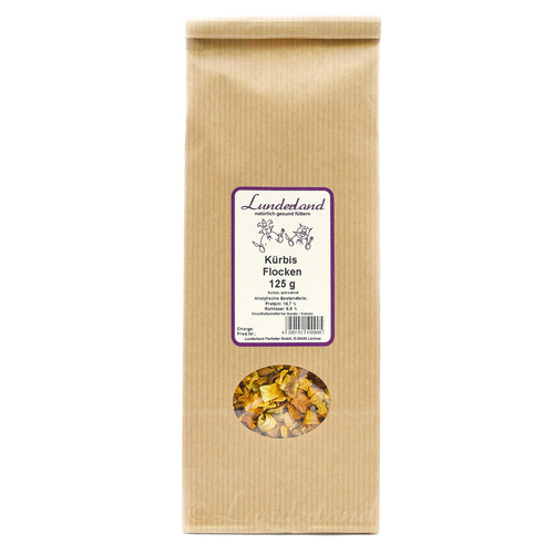 Lunderland Kürbisflocke 125 g für Hunde