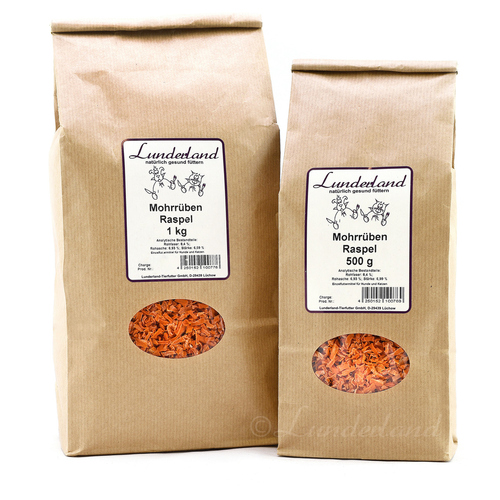 Lunderland Mohrrübenraspel 500 g für Hunde