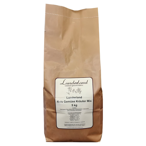Lunderland Reis Gemüse Kräuter Mix 5 kg für Hunde