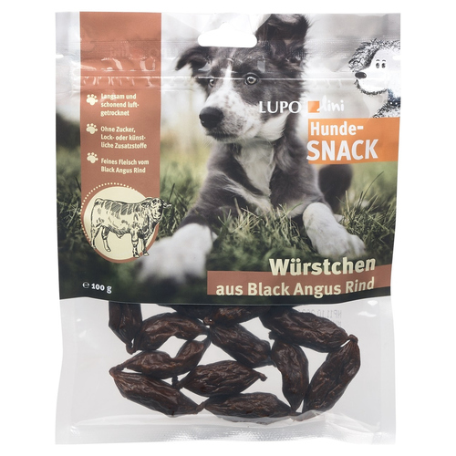 Luposan Lupolini Hundewürstchen Black Angus Rind 100 g