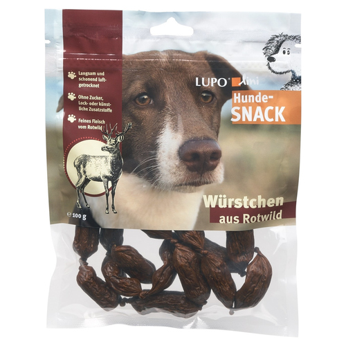 Luposan Lupolini Hundewürstchen Rotwild 100 g