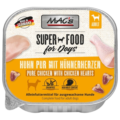 MACs Huhn pur mit Geflügelherzen 150 g - 10 Stück