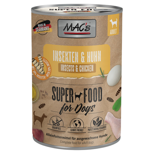 MACs Insekten & Huhn 400 g - 6 Stück