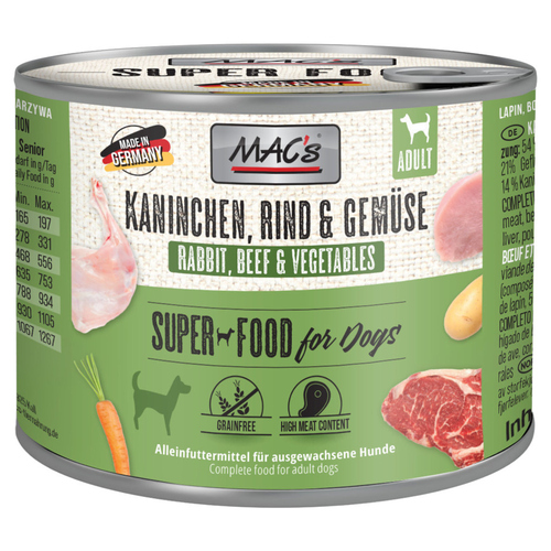 MACs Kaninchen & Gemüse 200 g - 6 Stück