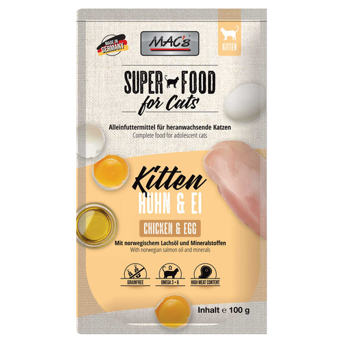 MACs Kitten Huhn & Ei 100 g - 12 Stück