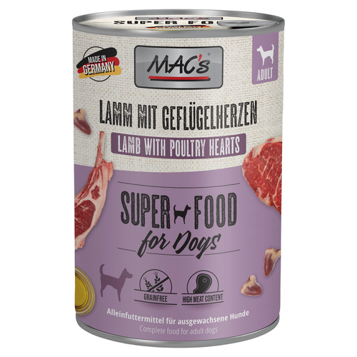 MACs Lamm & Geflügelherzen 400 g - 6 Stück