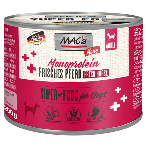 MACs Mono Sensitive Pferd Pur 200 g - 6 Stück