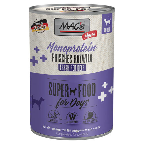 MACs Mono Sensitive mit Rotwild 400 g - 6 Stück