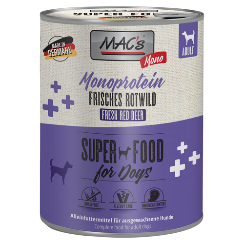 MACs Mono Sensitive mit Rotwild 800 g - 6 Stück