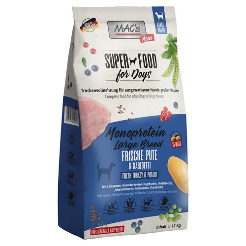 MACs Monoprotein Large Breed frische Pute 12 kg