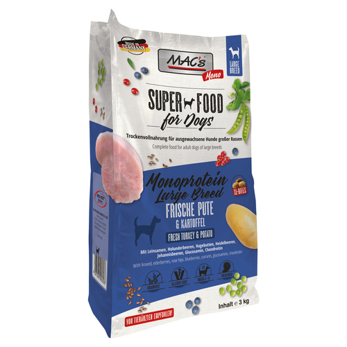 MACs Monoprotein Large Breed frische Pute 3 kg