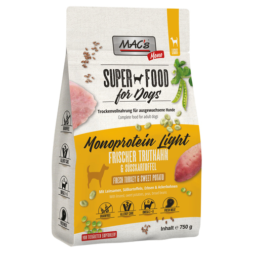 MACs Monoprotein Light frischer Truthahn 750 g