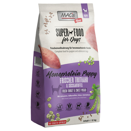 MACs Monoprotein Puppy frischer Truthahn 12 kg
