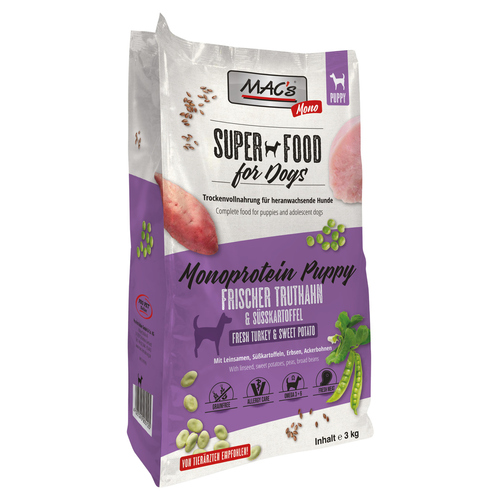 MACs Monoprotein Puppy frischer Truthahn 3 kg