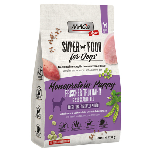 MACs Monoprotein Puppy frischer Truthahn 750 g