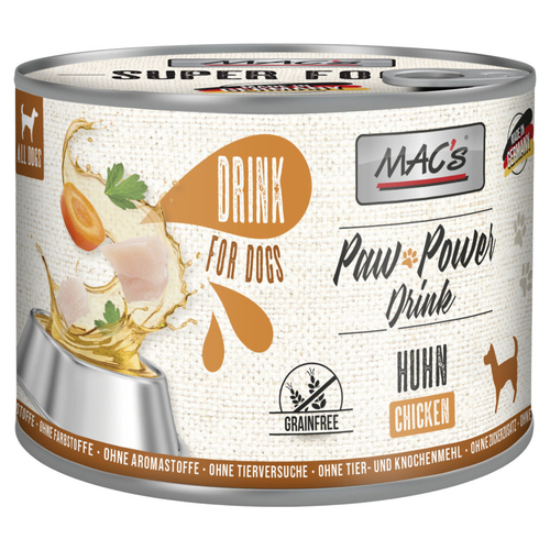 MACs Paw Power Drink Huhn 200 g - 6 Stück für Hunde
