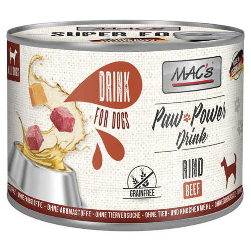 MACs Paw Power Drink Rind 200 g - 6 Stück für Hunde