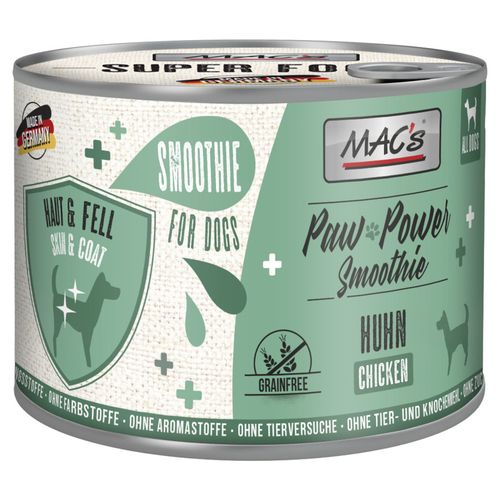 MACs Paw Power Smoothie Huhn - Haut & Fell 200 g - 6 Stück