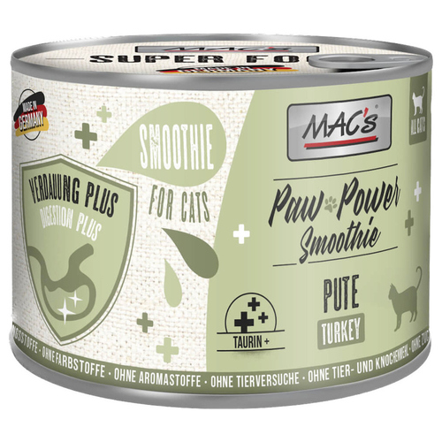 Produktbild von MAC's Cat Paw Power Smoothie Pute Verdauung - 6 x 200 g