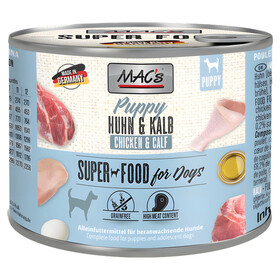 Abbildung MACs Puppy Huhn & Kalb 200 g - 6 Stck