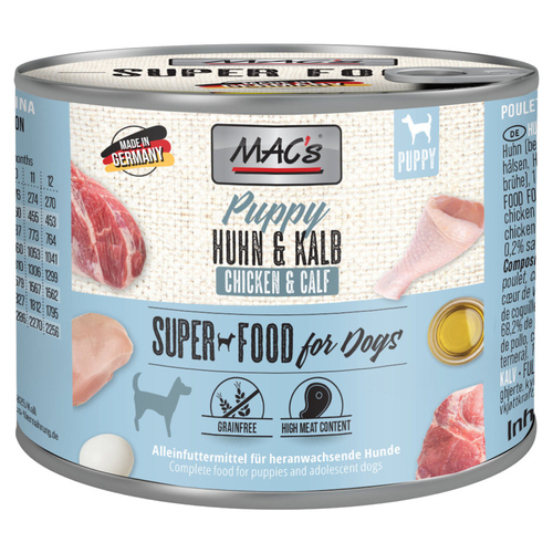 MACs Puppy Huhn & Kalb 200 g - 6 Stück