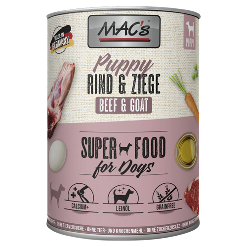 MACs Puppy Rind & Ziege 800 g - 6 Stück