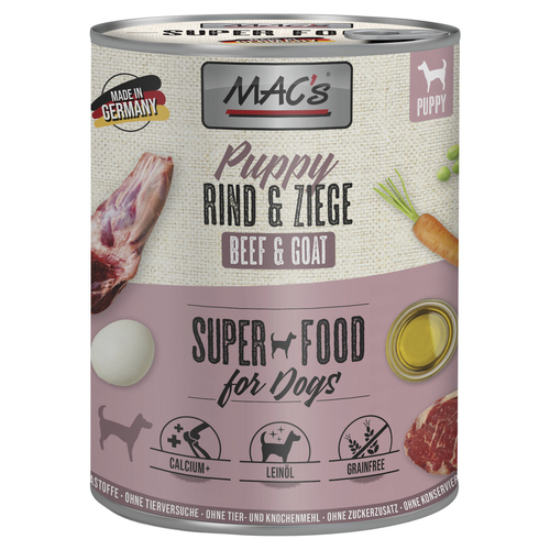 MACs Puppy Rind & Ziege 800 g - 6 Stück