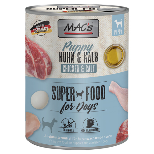 MACs Puppy mit Huhn & Kalb 800 g - 6 Stück