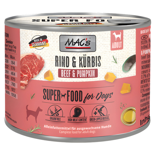 MACs Rind & Kürbis 200 g - 6 Stück