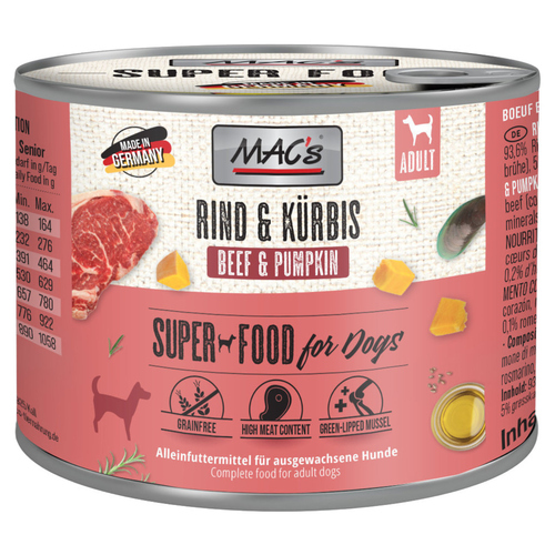 MACs Rind & Kürbis 200 g - 6 Stück