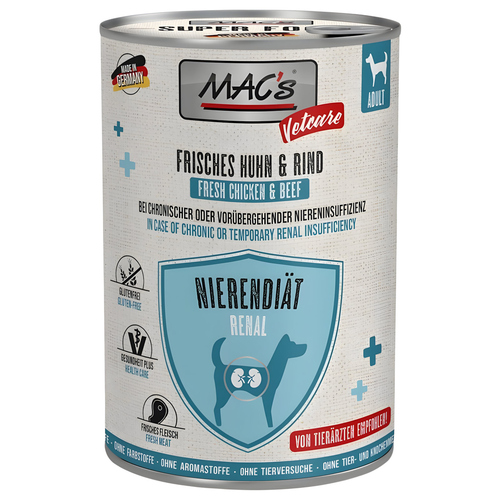 MACs Vetcare Nierendiät Huhn & Rind 400 g - 6 Stück