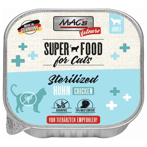 MACs Vetcare Sterilized mit Huhn 100 g - 16 Stück