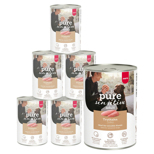 Mera Dog Pure Sensitive Meat Truthahn 400 g - 6 Stück