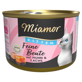Abbildung Miamor Feine Beute Kitten Huhn & Lachs 185 g - 12 Stck